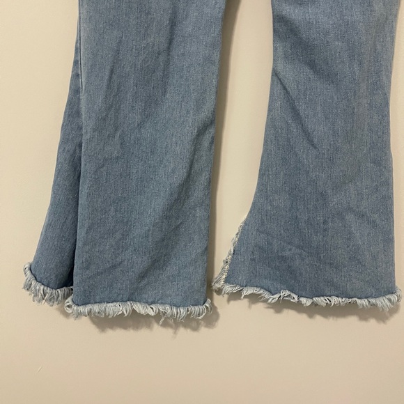 For the Republic Womens Jeans Size 4 Blue Flare Leg Distressed Denim Boho - Picture 8 of 14